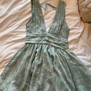 Abercrombie & Fitch Sage Green Floral Mini Dress
